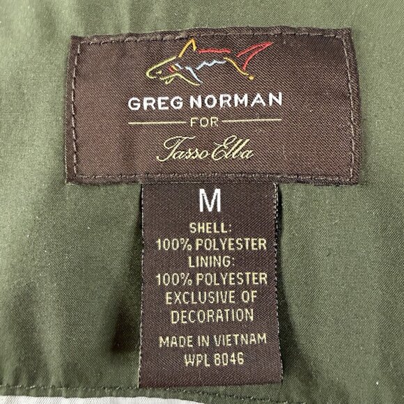 Greg Normal for Tasso Elba Green Zip Up Windbreaker Jacket Lined Size Medium M - Picture 5 of 7